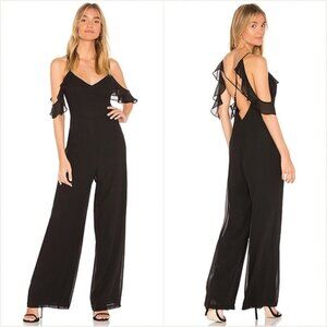NWT Yumi Kim Boulevard Black Ruffle Jumpsuit Sz. S